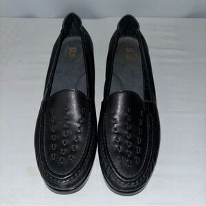 SAS Simplify Comfort Loafers Women’s 9.5M | Black Leather Slip-On Work Shoes